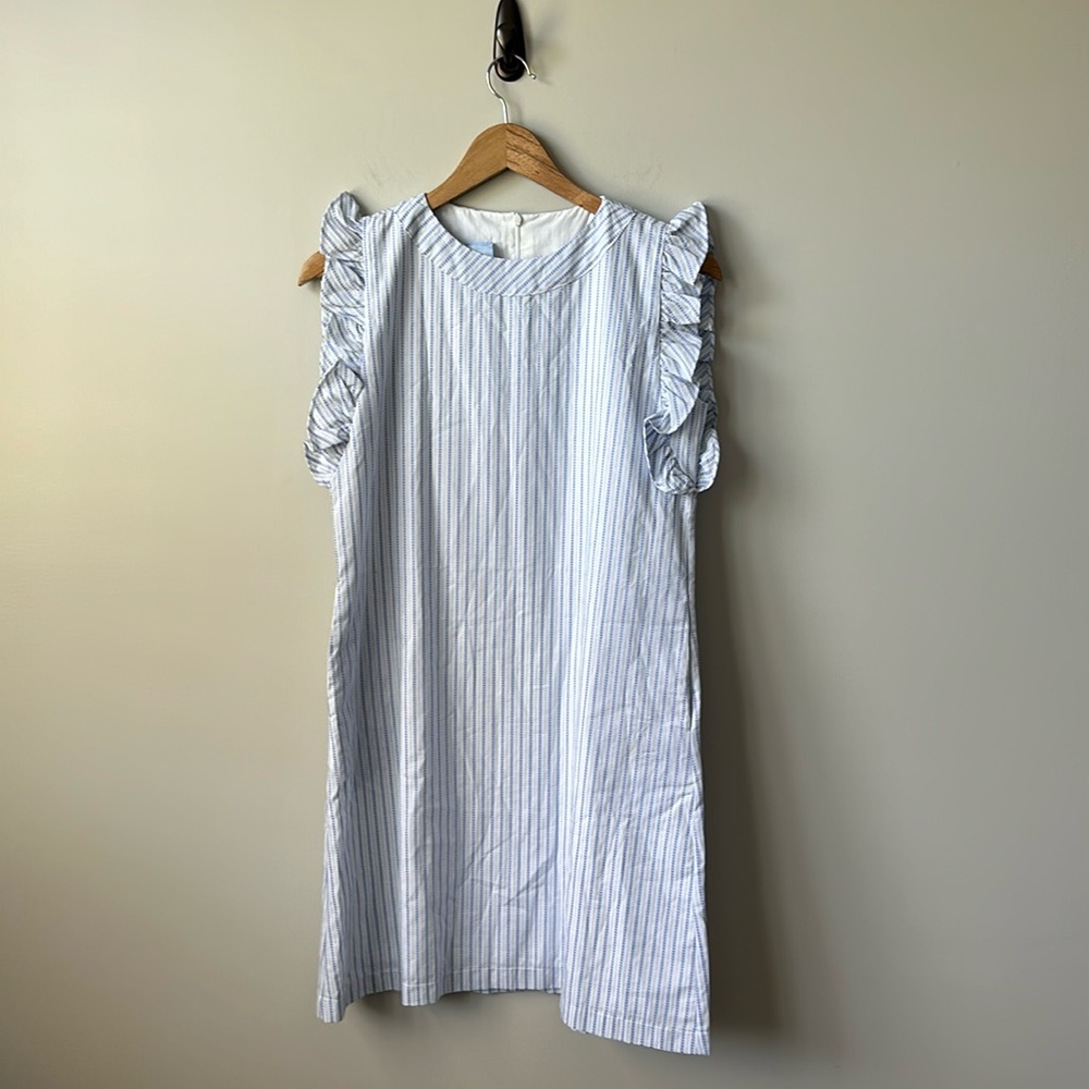 Women’s Bella Bliss Ruffle Sleeve Linen Blend Shift Dress S